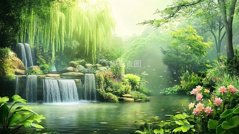 高清大图下载【趣麦麦图】高清流水生财