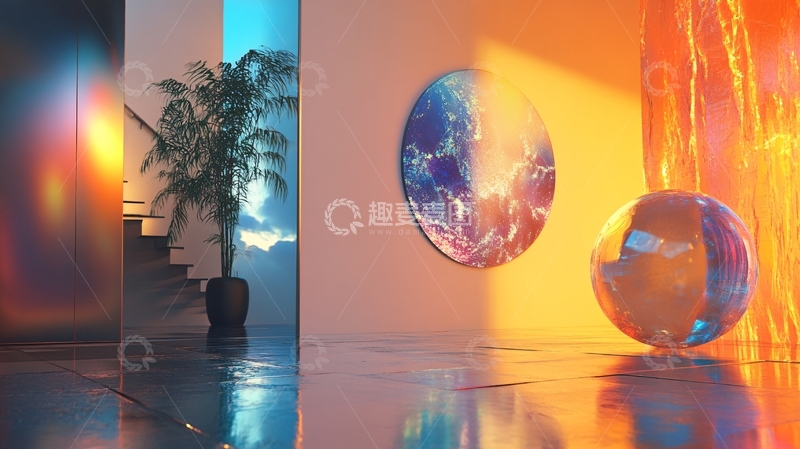 高清大图下载【趣麦麦图】星球元宇宙美陈装饰1