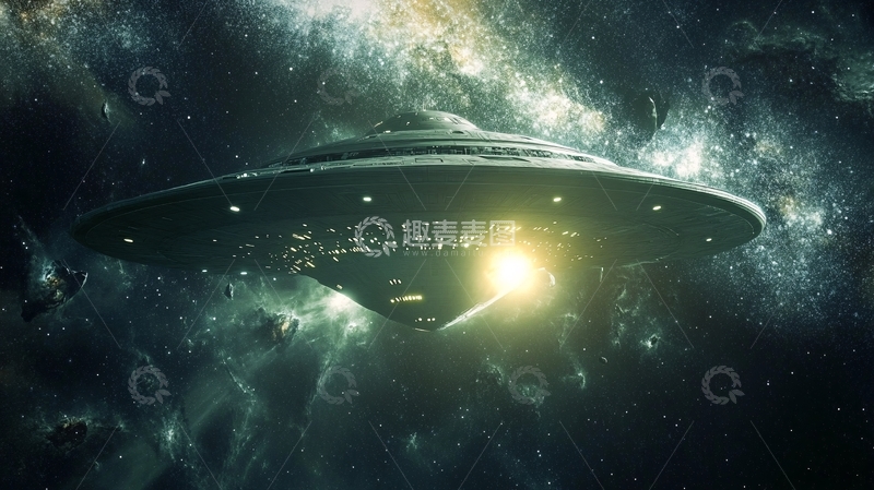 高清大图下载【趣麦麦图】飞碟科幻电影背景1