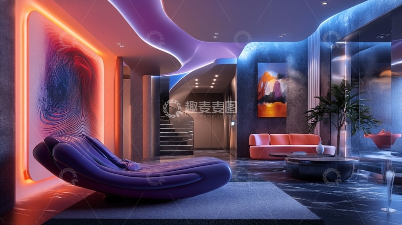 高清大图下载【趣麦麦图】霓虹灯感现代风1