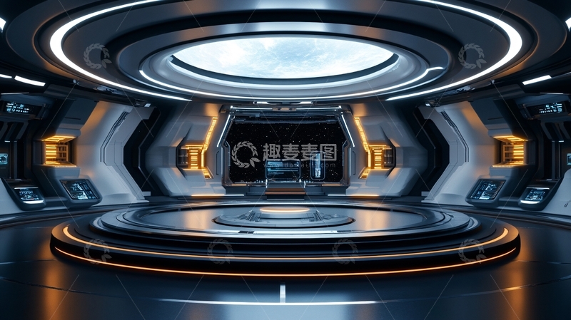 高清大图下载【趣麦麦图】宇宙飞船大厅1
