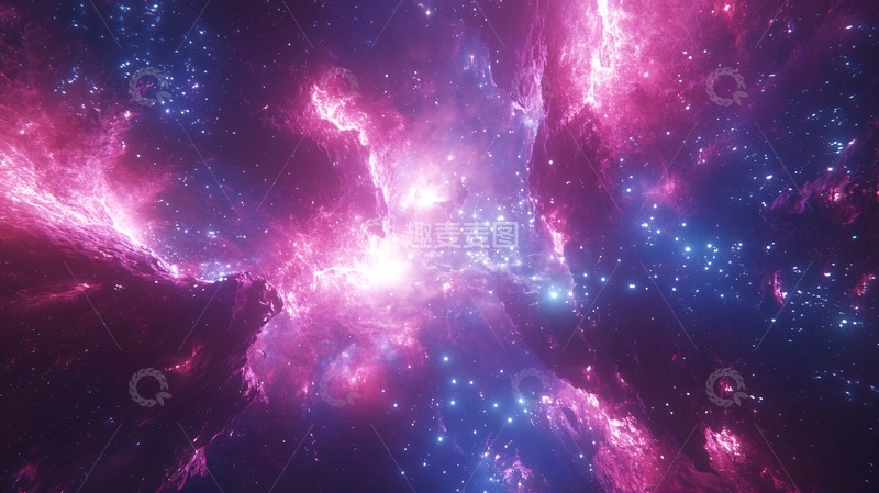 高清大图下载【趣麦麦图】粉色星云