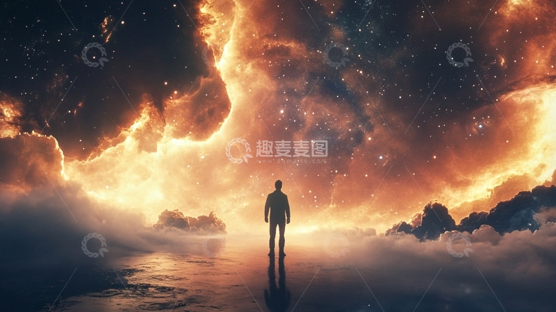 高清大图下载【趣麦麦图】星辰大海男孩背影6