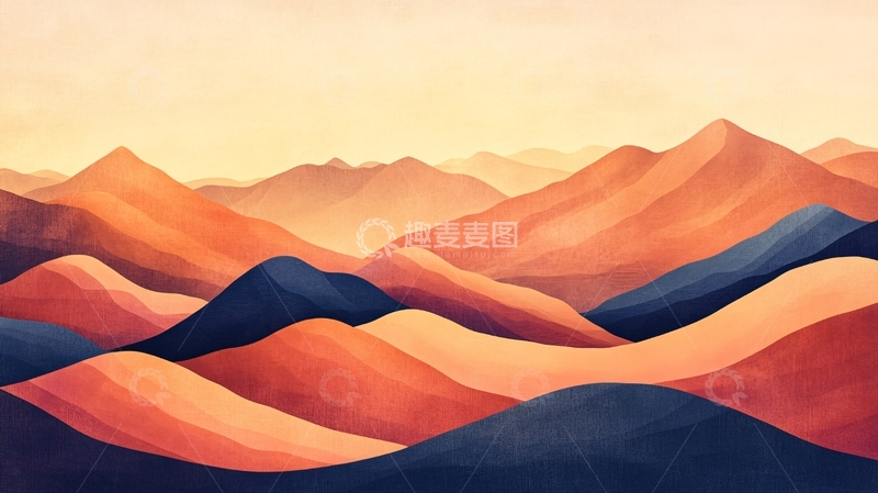 高清大图下载【趣麦麦图】色彩山脉2