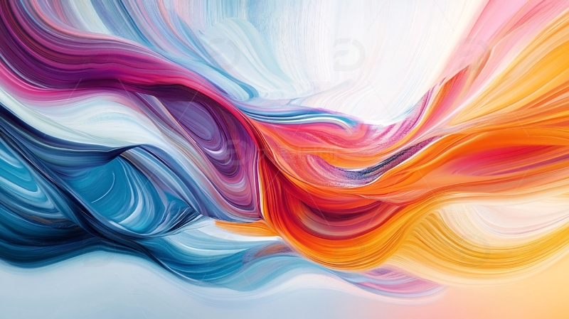 高清大图下载【趣麦麦图】幻彩流体抽象线条背景17