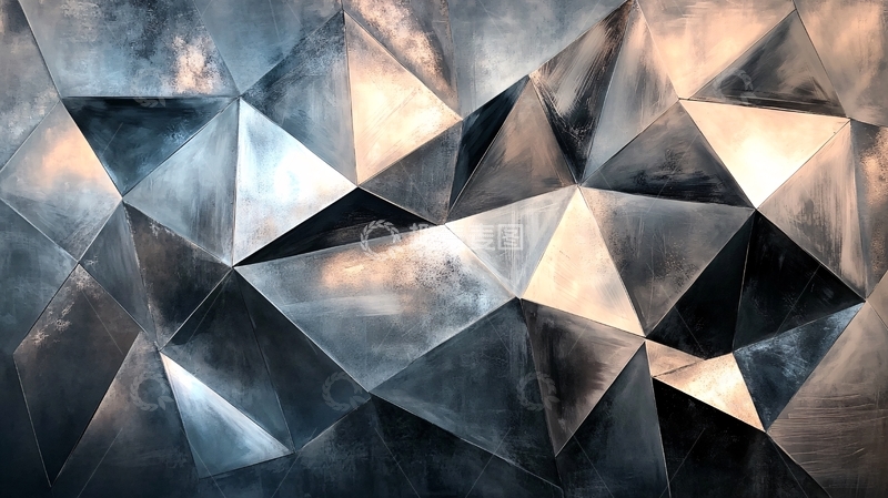 高清大图下载【趣麦麦图】酷炫蓝水晶立体背景8