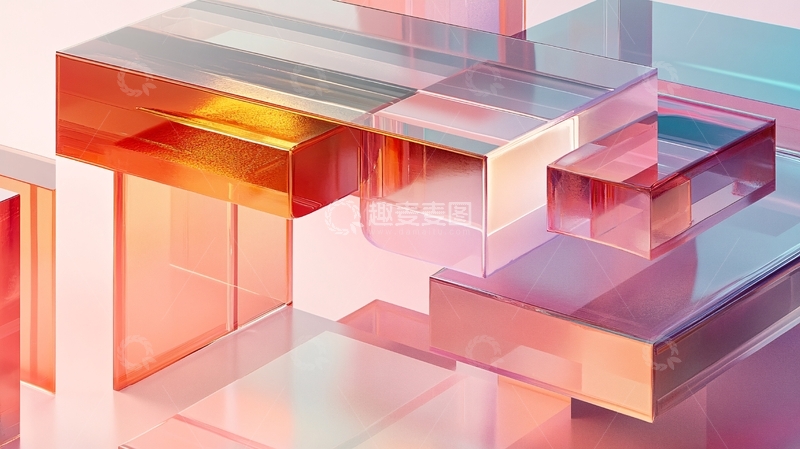 高清大图下载【趣麦麦图】立体感酷炫渐变背景10