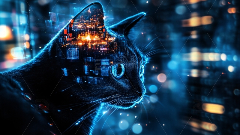 高清大图下载【趣麦麦图】未来科技城市光影