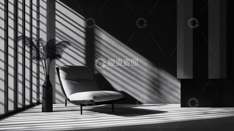 高清大图下载【趣麦麦图】光影躺椅2
