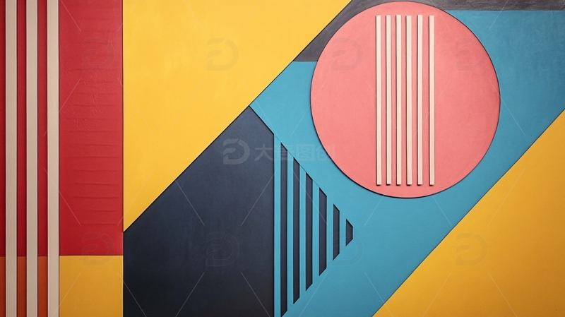 高清大图下载【趣麦麦图】色块线条