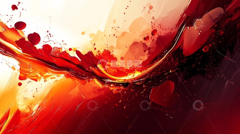 高清大图下载【趣麦麦图】红色液体创意壁纸4