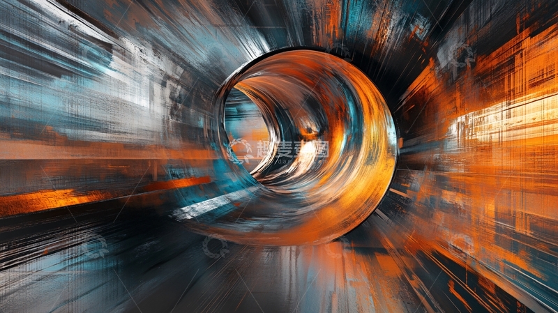 高清大图下载【趣麦麦图】科技漩涡隧道16