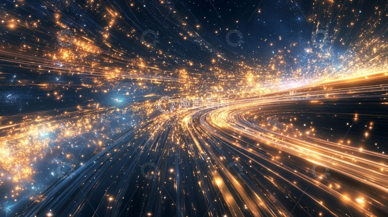 高清大图下载【趣麦麦图】金色无限科技背景16