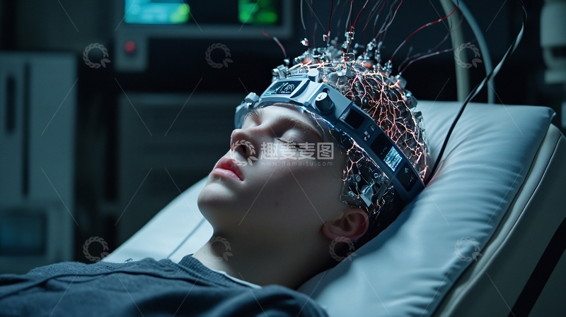 高清大图下载【趣麦麦图】脑电波研究技术