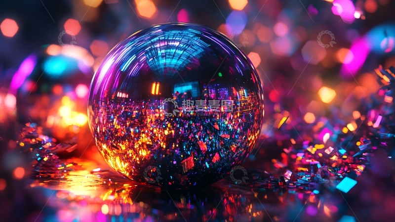 高清大图下载【趣麦麦图】-梦幻水晶球背景3