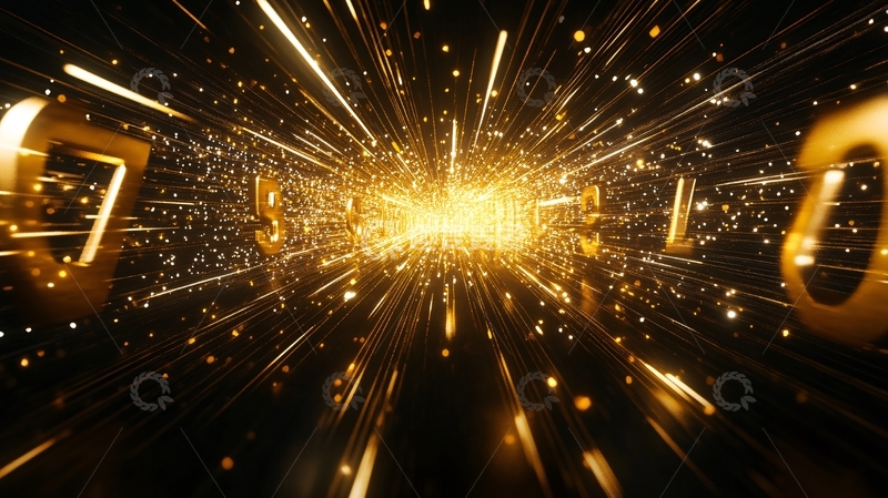 高清大图下载【趣麦麦图】金色无限科技背景17