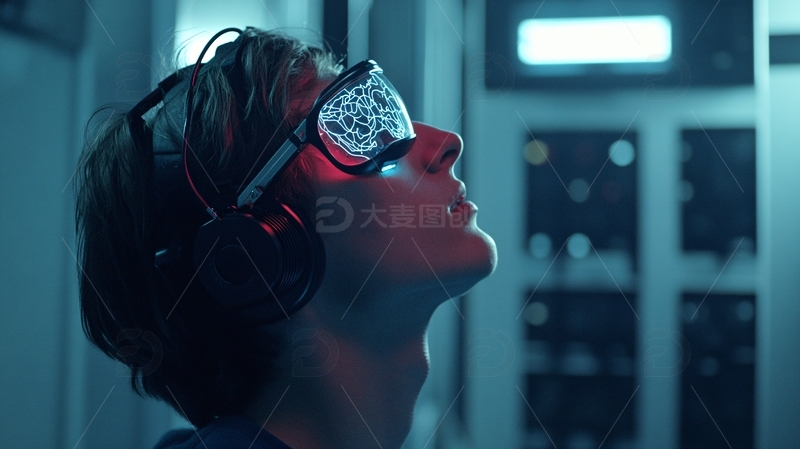 高清大图下载【趣麦麦图】脑机接口技术展示
