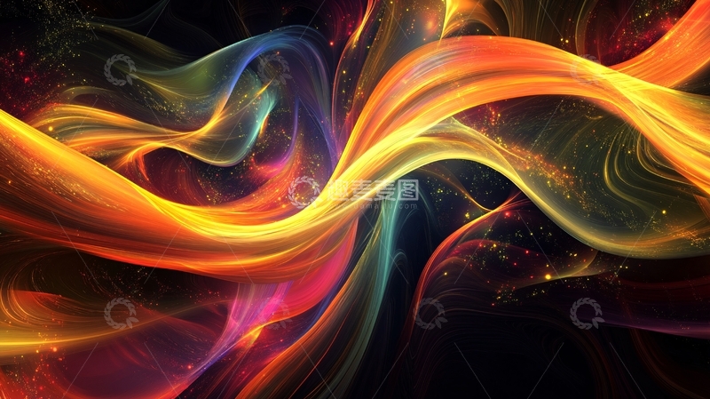 高清大图下载【趣麦麦图】流光意境彩色渲染图案10