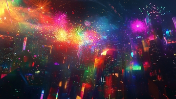 现代科技城市缤纷炫彩11