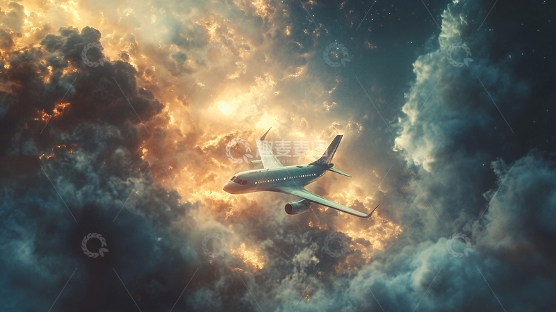 高清大图下载【趣麦麦图】飞越晚霞