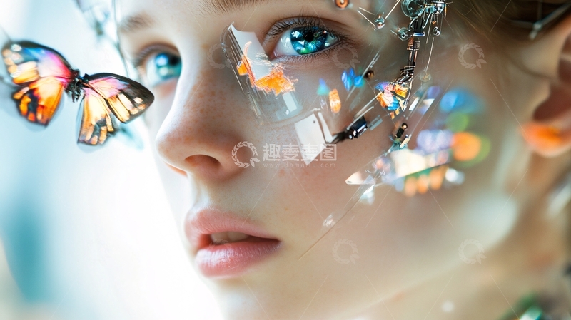 高清大图下载【趣麦麦图】壁纸人形蝴蝶1