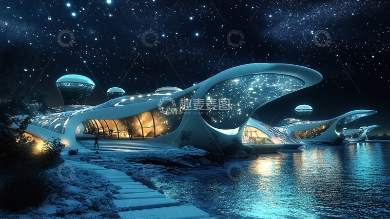 高清大图下载【趣麦麦图】幻想的外星建筑1