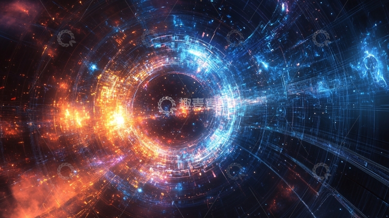 高清大图下载【趣麦麦图】科技无限背景4
