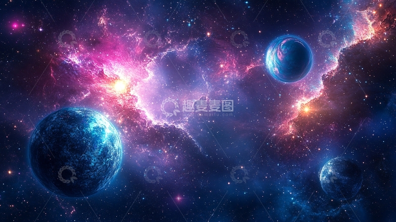高清大图下载【趣麦麦图】唯美宇宙背景1