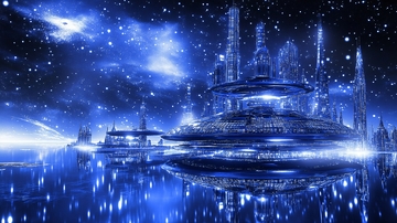 蓝色科幻场景1