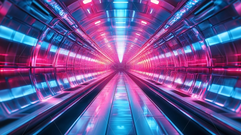 高清大图下载【趣麦麦图】炫彩科技隧道2