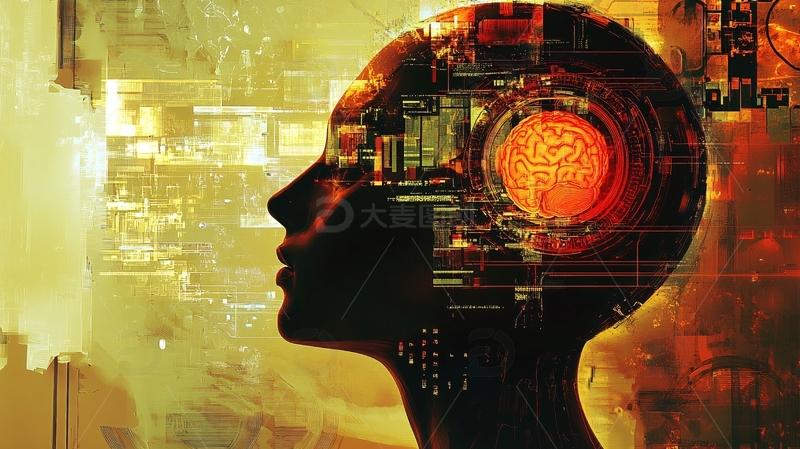 高清大图下载【趣麦麦图】科技头脑海报