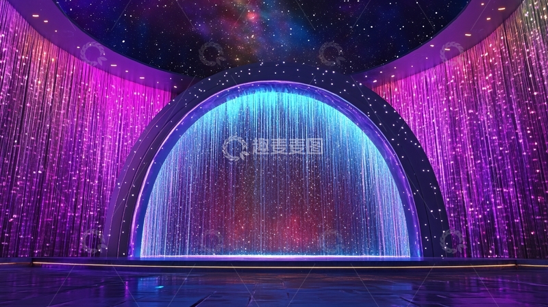 高清大图下载【趣麦麦图】拱形水幕