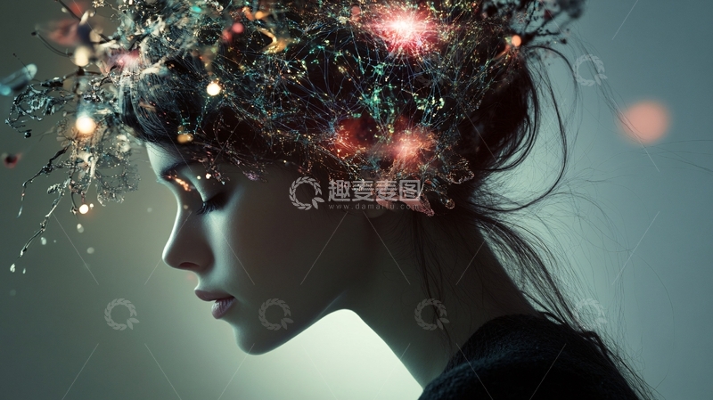 高清大图下载【趣麦麦图】女性人物光效素材5