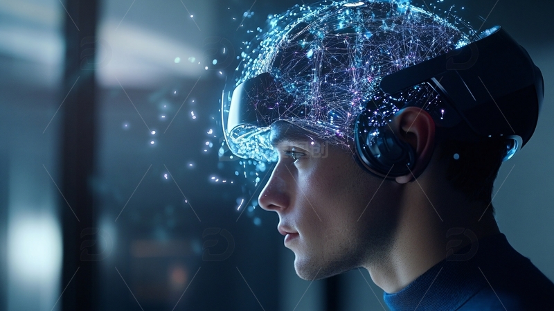 高清大图下载【趣麦麦图】脑控设备神经连接