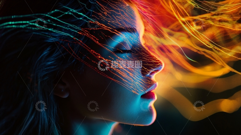 高清大图下载【趣麦麦图】光晕面部轮廓3