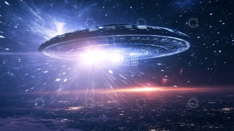 高清大图下载【趣麦麦图】飞碟科幻电影背景8