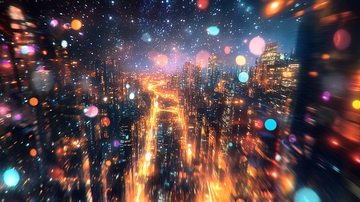 城市光晕背景3