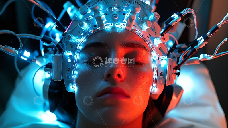 高清大图下载【趣麦麦图】脑波监测与调控系统