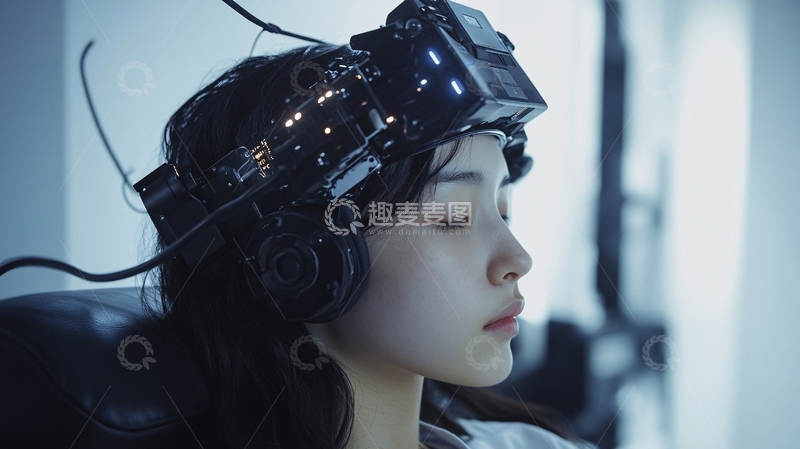 高清大图下载【趣麦麦图】脑波技术神经控制