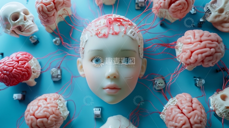 高清大图下载【趣麦麦图】现代人脑模型4