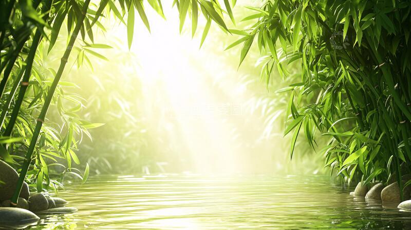 高清大图下载【趣麦麦图】唯美竹林背景47