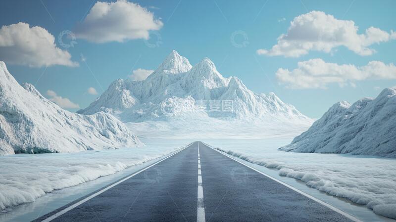 高清大图下载【趣麦麦图】大路透视背景