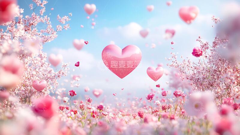 高清大图下载【趣麦麦图】心动浪漫氛围背景5