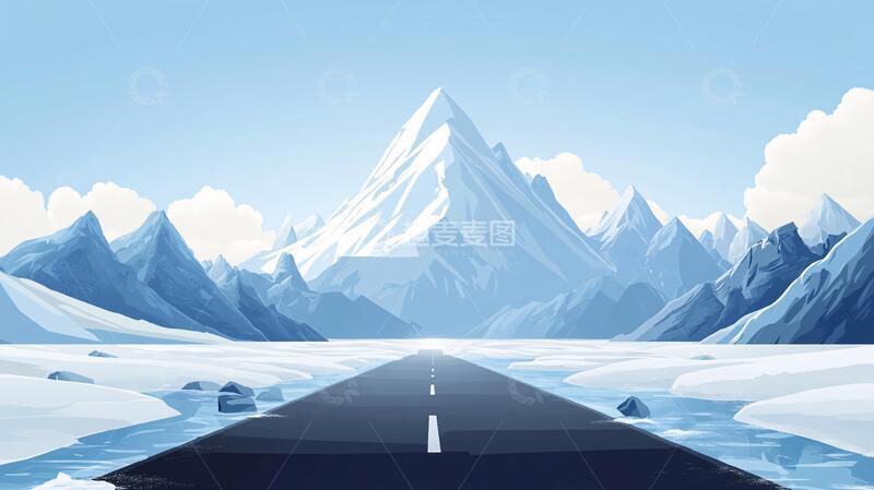 高清大图下载【趣麦麦图】插画图山插画2