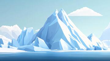 冰山插画插画极地背景