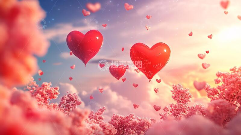 高清大图下载【趣麦麦图】心动浪漫氛围背景6
