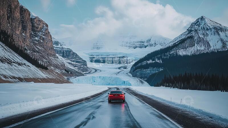 高清大图下载【趣麦麦图】纵横驰骋雪地冰雪冰面
