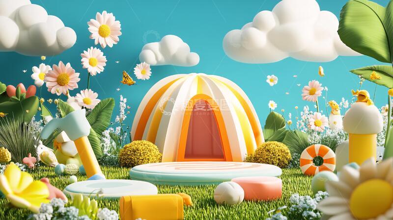 高清大图下载【趣麦麦图】缤纷夏日春日美陈