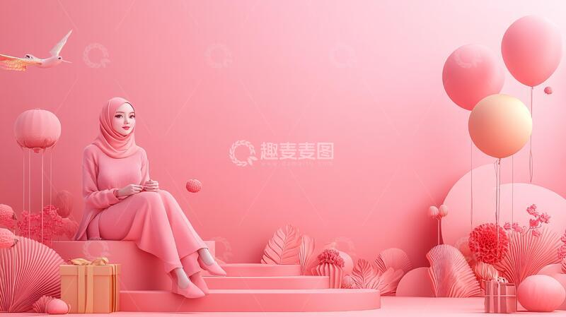 高清大图下载【趣麦麦图】妇女节创意视觉