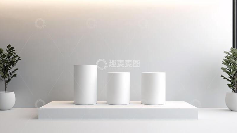高清大图下载【趣麦麦图】简约展示台产品背景静物